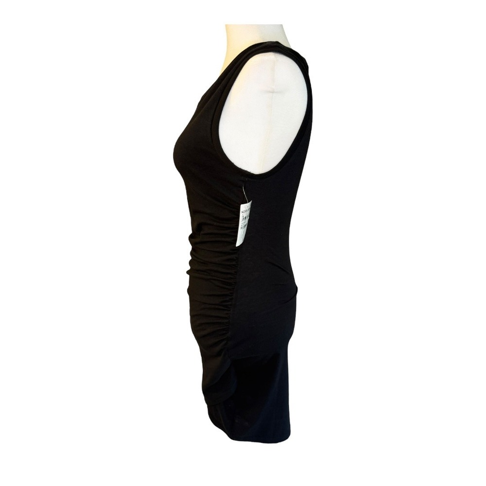 NEW Treasure & Bond Black Bodycon Dress Ruched Sleeveless Casual Mini Small NWT - Picture 2 of 6